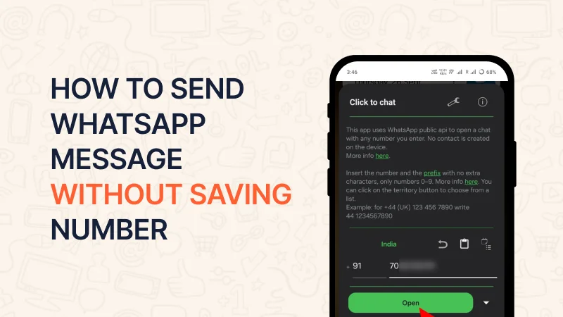 How to Send WhatsApp Message Without Saving Number