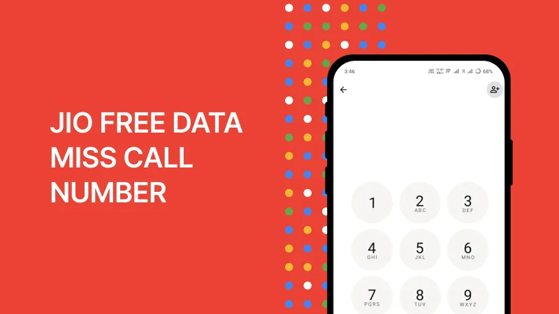 Jio Free Data Miss Call Number